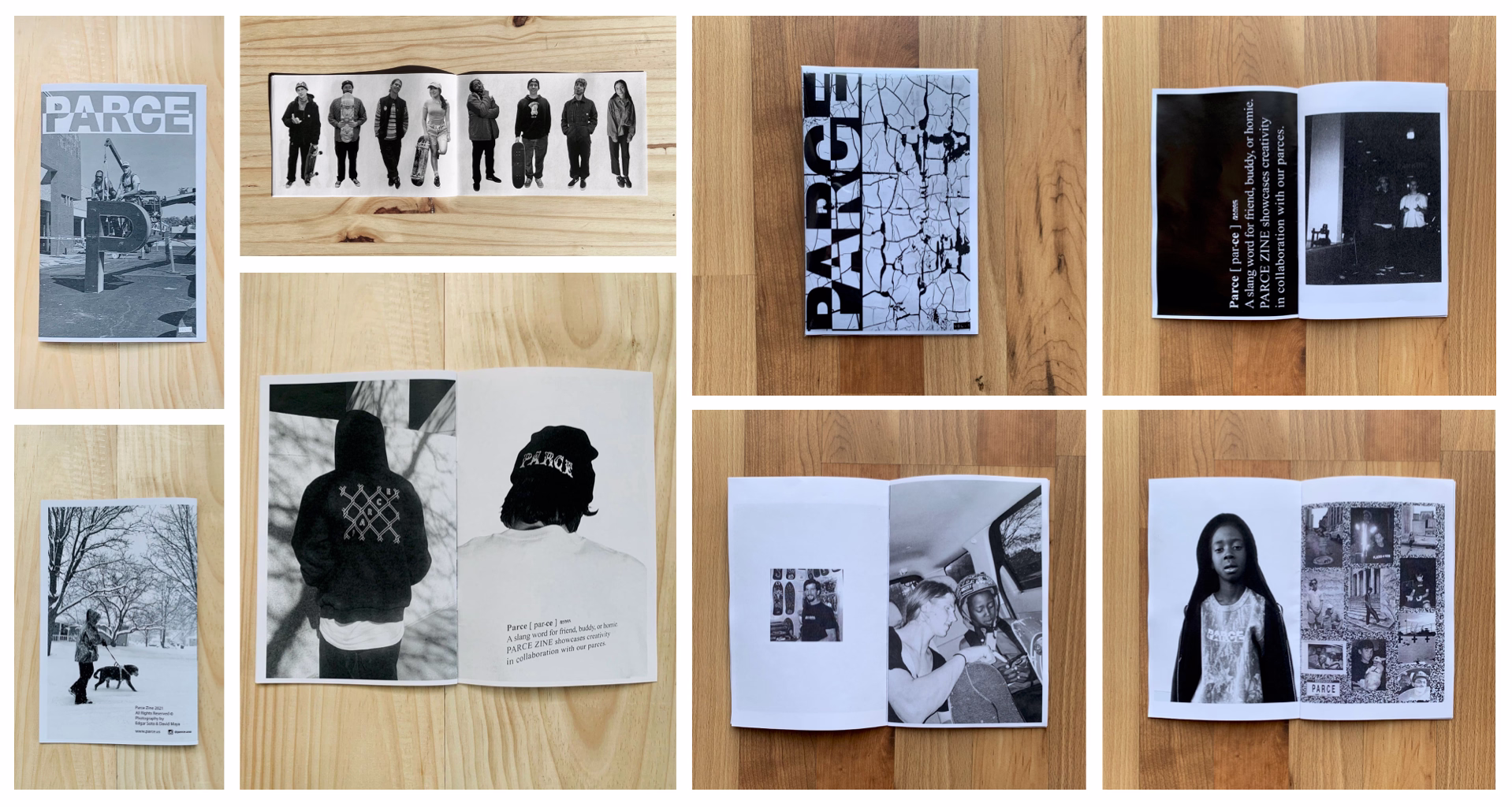Parce printed zines collage